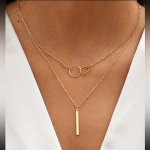 Stellar interlocking layering necklace🌙